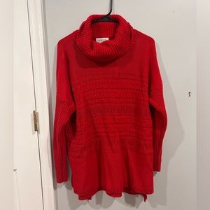 Red knit sweater